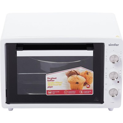 simfer 3420 mini fırın, metal, beyaz, simfer,mini fırın
