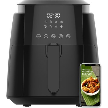 kumtel digital fastfryer haf-02 - airfryer, siyah, kumtel,airfryer,digital,fritöz,kızartma,pişirici