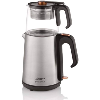 arzum ar3024-cd çaycy heptaze çay makinesi - cam-pasl, arzum,çay makinesi